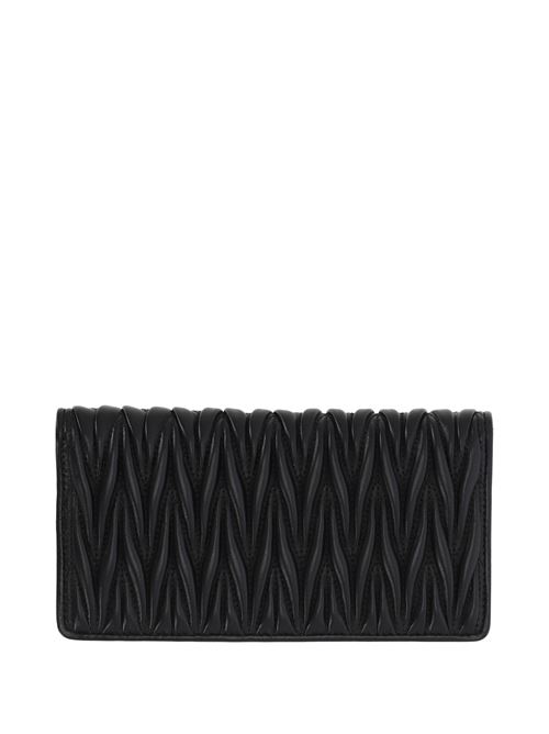 Black calf leather wallet Miu Miu | 5MV0272FPPF0002